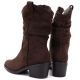 10. Women's ankle boots, ruffled cowboy boots, brown, Vinceza HX27-16536