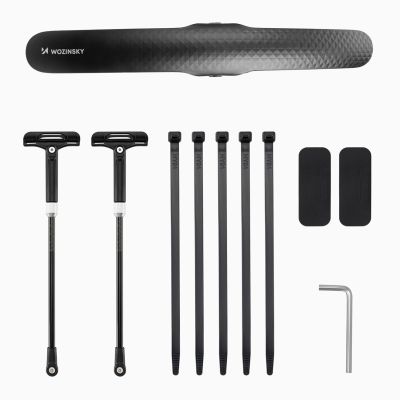 4. Wozinsky WBR-01 universal adjustable bicycle fender - black