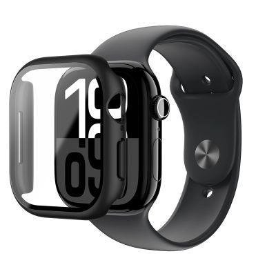 8. AmazingThing Radix Glass Case for Apple Watch 46mm – Black