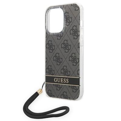 5. Guess GUOHCP14LH4STK iPhone 14 Pro 6.1 "black / black hardcase 4G Print Strap