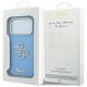 8. Guess IML 4G Script Metal Case for iPhone 17 Pro / 18 Pro - Light Blue