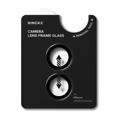 4. Tempered Glass Camera Protector Ringke Camera Frame Protector 2-Pack for iPhone Duo – Black