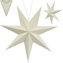 DECORATIVE HANGING PAPER STAR 75CM WHITE