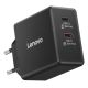 8. Lenovo G0A6065BEU GaN 2x USB-C 65W Wall Charger Black