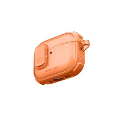 12. AmazingThing Titan Pro Mag Case Clear for AirPods Pro 3 - Orange