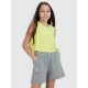 2. Girls' oversize printed crop top 4F 4FJWSS25TSLEF112-45S