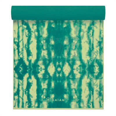 9. Double-sided Yoga Mat GAIAM Turquoise Lotus 6 MM 62344