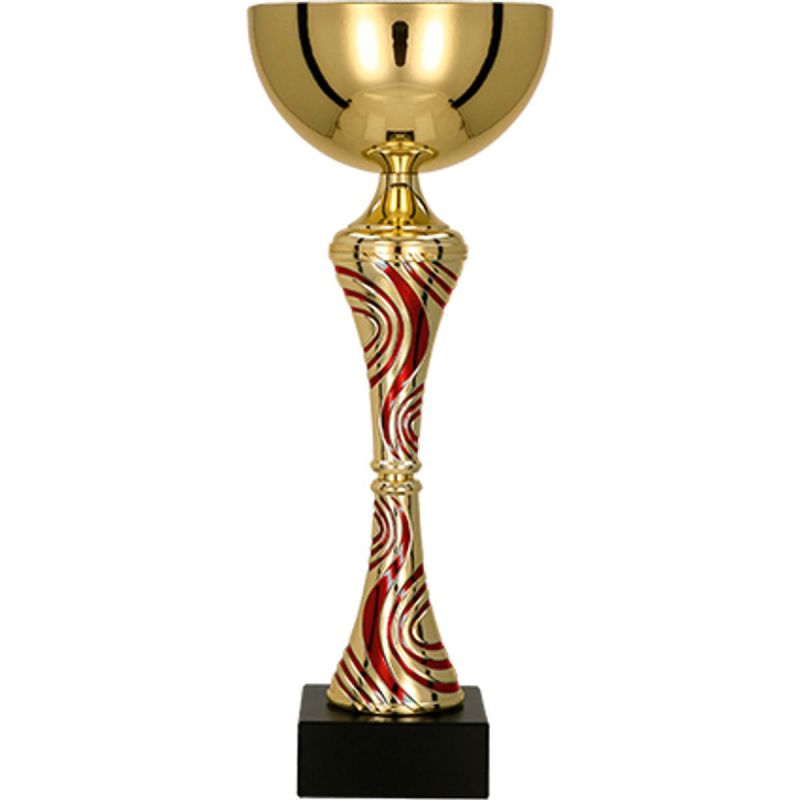 2. Gold and red metal cup