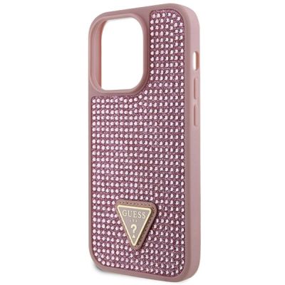 6. Guess GUHCP14LHDGTPP iPhone 14 Pro 6.1" pink/pink hardcase Rhinestone Triangle