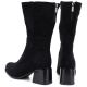 10. Women's short high-heeled boots in black suede Jezzi ASA269-7