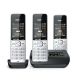 13. Gigaset 500A Comfort Trio Cordless Phone - Answering Machine - ECO DECT\GAP\CAT-iq - Silver + 2 additional handsets