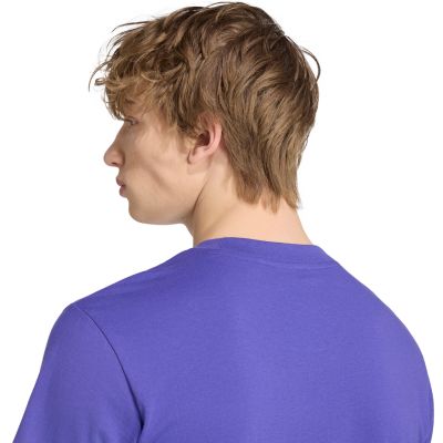 5. Men's adidas Essentials Small Logo Single Jersey Purple KF2404