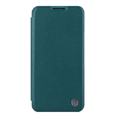 2. Nillkin Qin Leather Pro Case iPhone 14 Plus Camera Cover Holster Cover Flip Case Green