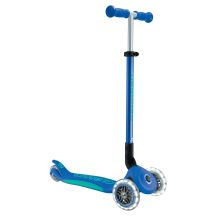 Globber Primo Foldable Plus Lights Kids Classic Scooter Blue, Navy (Navy)