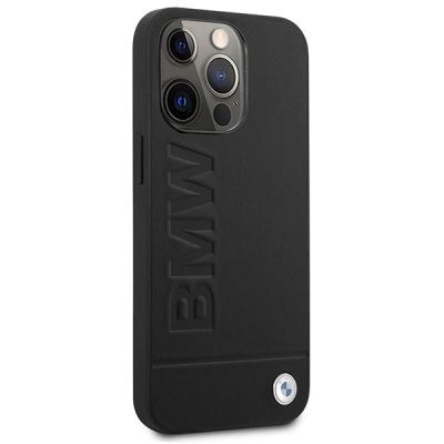 4. Etui BMW BMHMP14LSLLBK iPhone 14 Pro 6,1" czarny/black hardcase Signature Logo Imprint Magsafe