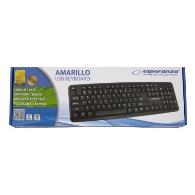 8. Esperanza AMARILLO EK134 membrane keyboard (USB 2.0; (EU); black)