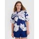 4. Women's oversize printed T-shirt 4F 4FRSS25TTSHF2692-91A