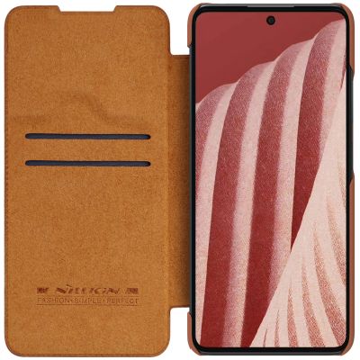 4. Nillkin Qin leather holster case for Samsung Galaxy A73 brown