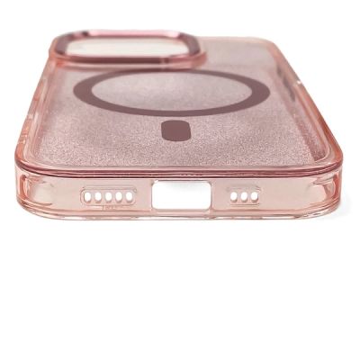 5. Glitter Case with MagSafe for Samsung Galaxy S25 Edge - Pink