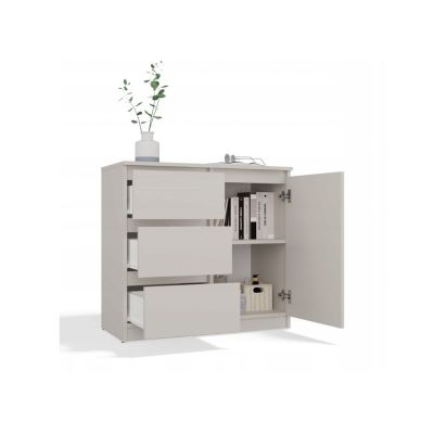 4. Chest of Drawers 1 Door 3 Drawers Cashmere Set