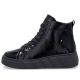 3. Women's patent leather platform ankle boots, black, Rieker W2661-01
