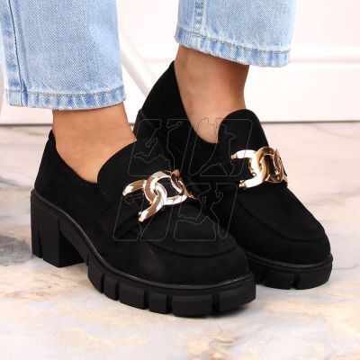 5. Vinceza W JAN250 suede high-heeled moccasin shoes, black