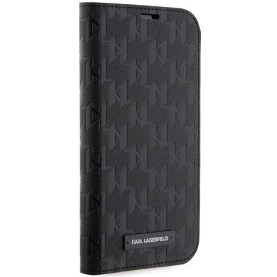 5. Karl Lagerfeld KLBKP14LSAKLHPK iPhone 14 Pro 6.1" bookcase black/black Saffiano Monogram