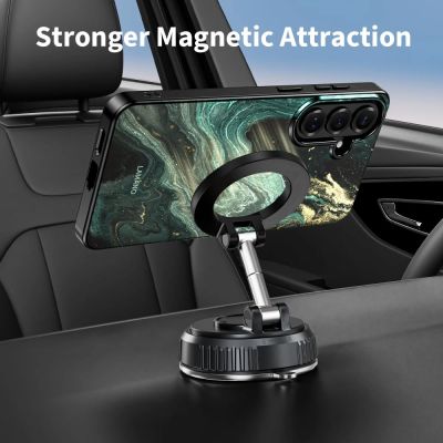 5. Tech-Protect Lamano MagSafe Case for Samsung Galaxy S26 - Black and Green