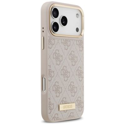 4. Guess 4G Logo Plate MagSafe Case for iPhone 17 Pro Max - Pink