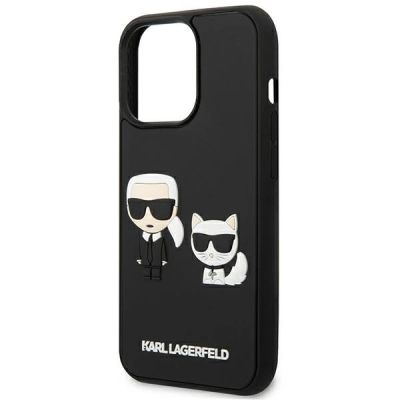 6. Karl Lagerfeld KLHCP13L3DRKCK iPhone 13 Pro / 13 6.1" black/black hardcase Karl&Choupette Ikonik 3D