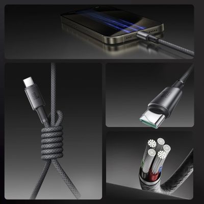 5. Joyroom S-A50 Unlimited Series 60W USB-C - USB-C Cable with Magnetic Organizer 1.2m - Gray