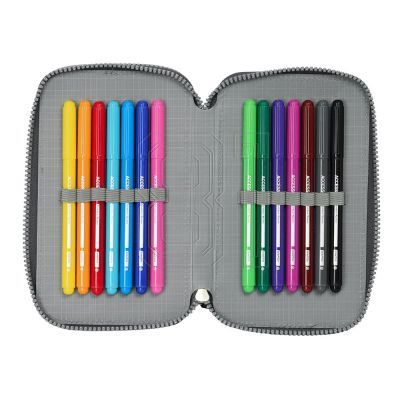 10. Real Madrid double filled pencil case with accessories 28 pcs 412554854