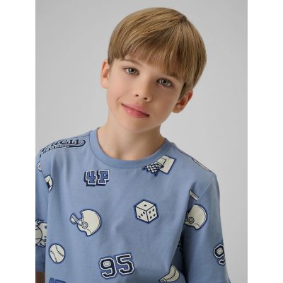3. Boy's regular printed T-shirt 4F 4FJRSS26TTSHM3466-32A