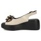 3. Women's gold leather wedge sandals Filippo DS7577