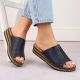 2. Comfortable Rieker W RKR670 navy blue flip-flops