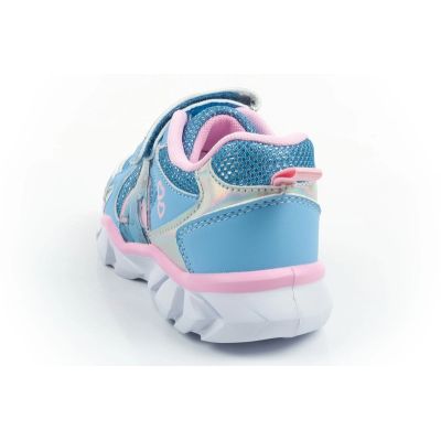 5. Leomil children's sports shoes sneakers Stitch light with velcro LED blue
