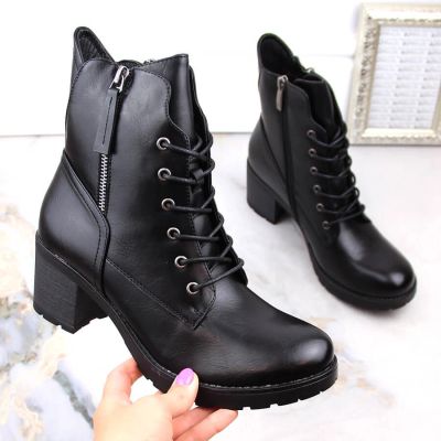 19. Potocki W WOL177A black platform ankle boots