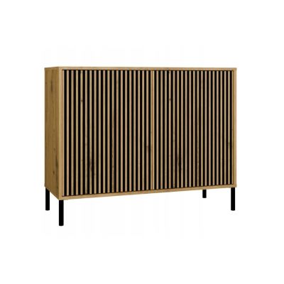 KAMARO 2D SLIM ARTISAN CHEST OF DRAWERS/BLACK