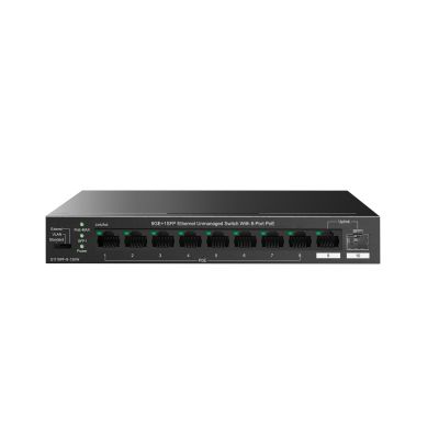 2. Tenda TEG1110PF-8-120W Network Link Unmanaged Gigabit Ethernet (10/100/1000) PoE Support Black