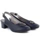 3. Women's navy blue open-heel pumps M.Daszyński SA233-4