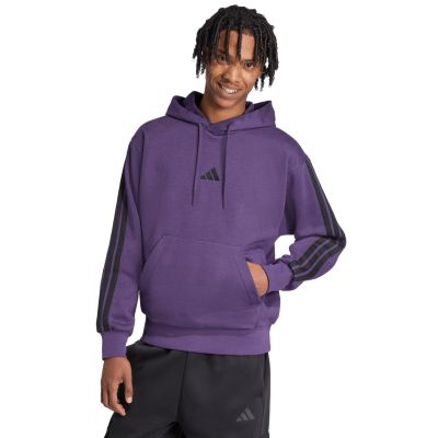 13. Men's adidas Essentials 3-Stripes Fleece Sweatshirt Purple JX0740