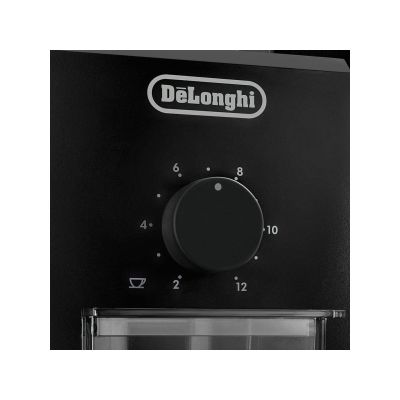 3. DeLonghi KG 79 Electric Coffee Grinder (110 W; burr grinder; black)