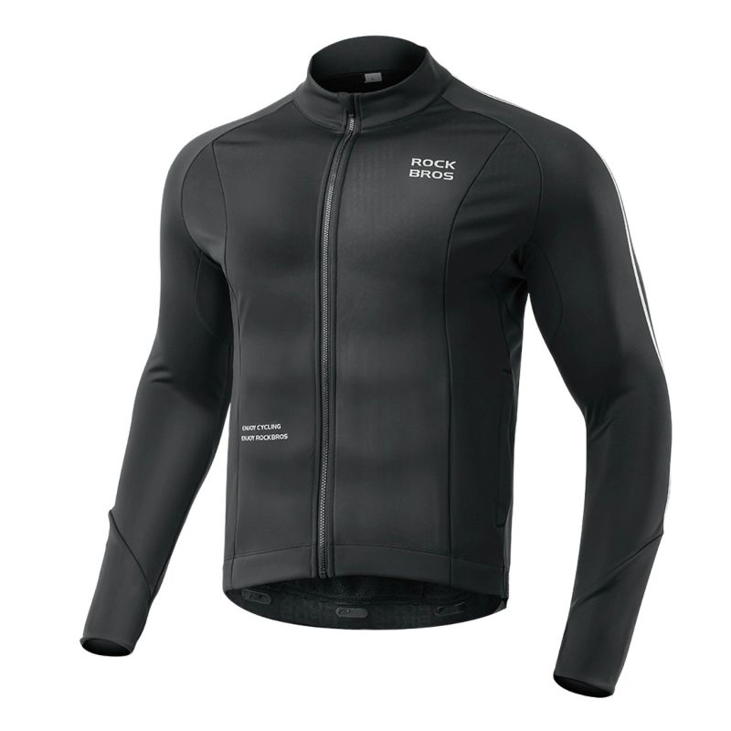 Rockbros Fall/Winter Long Sleeve Cycling Jacket L - Black