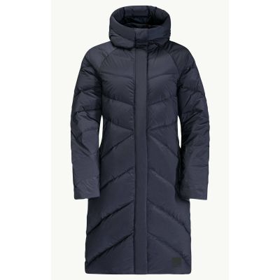 2. Jack Wolfskin MARIENPLATZ COAT W night blue Down Insulated women's winter jacket navy blue (1206971_1010)