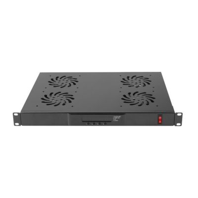 7. LANBERG VENTILATION PANEL 1U LCD 19" WITH THERMOSTAT 4 FANS 230V AK-1503-B