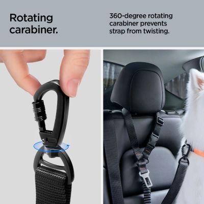 14. Spigen PS100 Universal Pet Seat Belt - Black