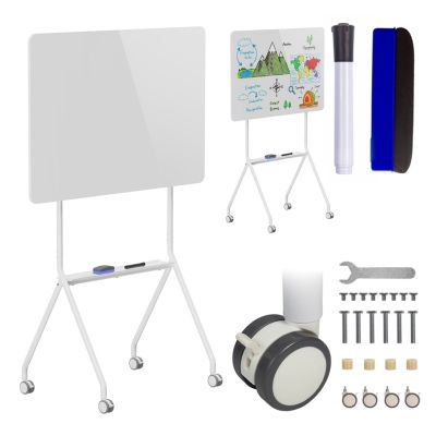 12. Ergo Office mobile dry-erase board, landscape orientation, white, single-sided, with shelf, board dimensions 1190x790mm, ER-306