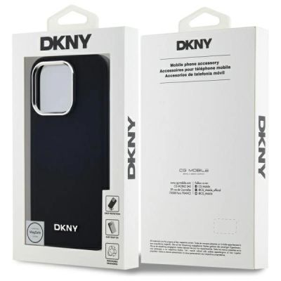 9. DKNY Plain Logo MagSafe iPhone 14 Pro Case - Black