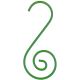 2. METAL HOOKS FOR CHRISTMAS BAUBLES 40 PCS GREEN