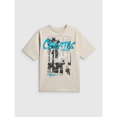 6. Boy's cotton T-shirt 4F 4FJRSS26TTSHM4167-27S